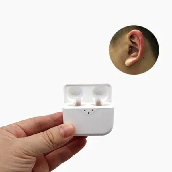 Mini Rechargeable & Invisible Hearing Aids with Digital Multi-Speech Tracking & Portable Wireless Charger