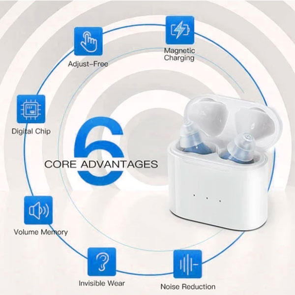 Invisible 4C Mini Rechargeable Digital Hearing Aids