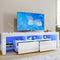 White and Black High Glossy TV Stand with LED Lights