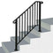 Black Iron Handrail Picket Stair Rail for 3 or 4 Steps