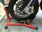 Motorcycle Sport Bike Crusiser Locking Front Wheel Chock Mount Hold Stand