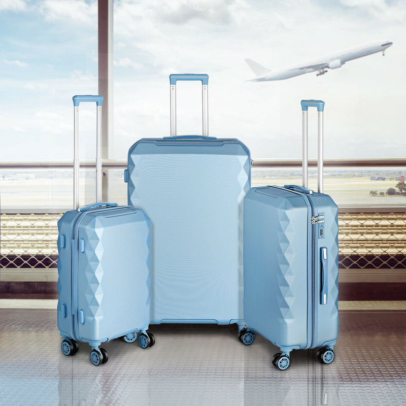 3 Piece Luggage Set Hardshell Suitcase with Lock