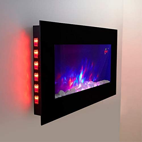 7 Colour Led Flame Flat Wall Fire Place