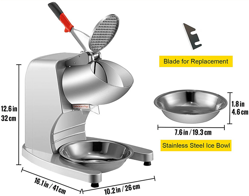 Snow Cone Making Electric Ice Shaver Crusher Machine