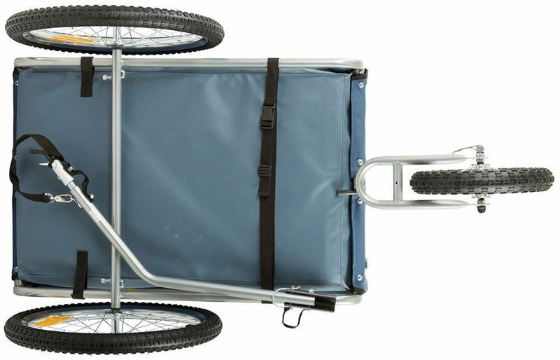 Blue Pull Behind 2-in-1 Dog Bike Trailer & Stroller