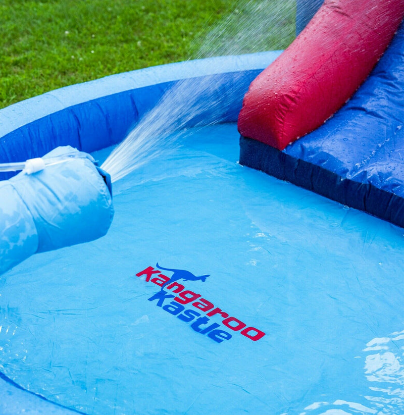 Inflatable Water Slide and Bounce House with Blower and Splash Pool for Kids