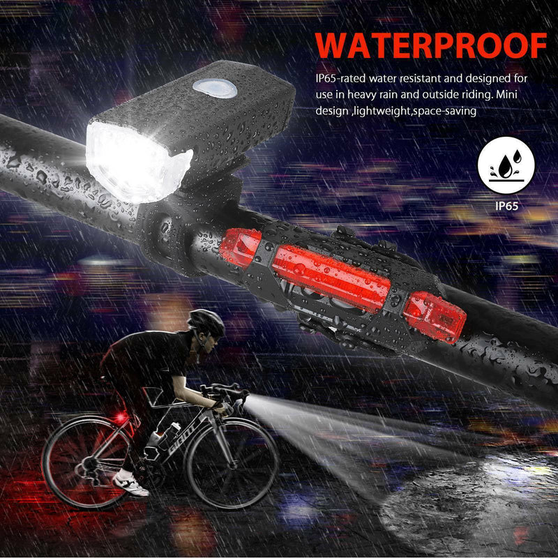 USB Rechargeable Cycling Bike Light Front And Rear LED Light