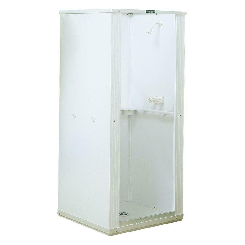 White Portable Mobile Home Stand Up Shower Cubicle 32" x 32" x 75"