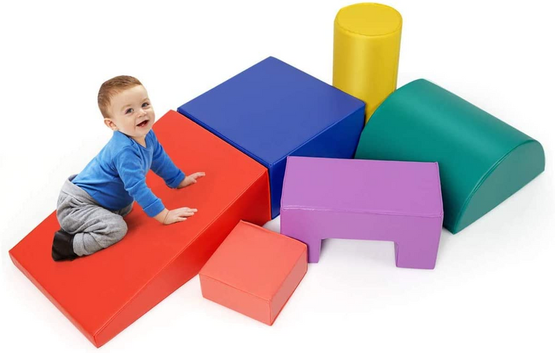 Kids 5-Piece Climb & Crawl Soft Play Blocks Toy Foam Building and Stacking Blocks