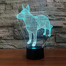 3D German Shepherd Dog Night Light